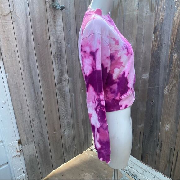 Cotton Citizen MILAN CREW SWEATSHIRT in pink tie dye size XS - Picture 7 of 11